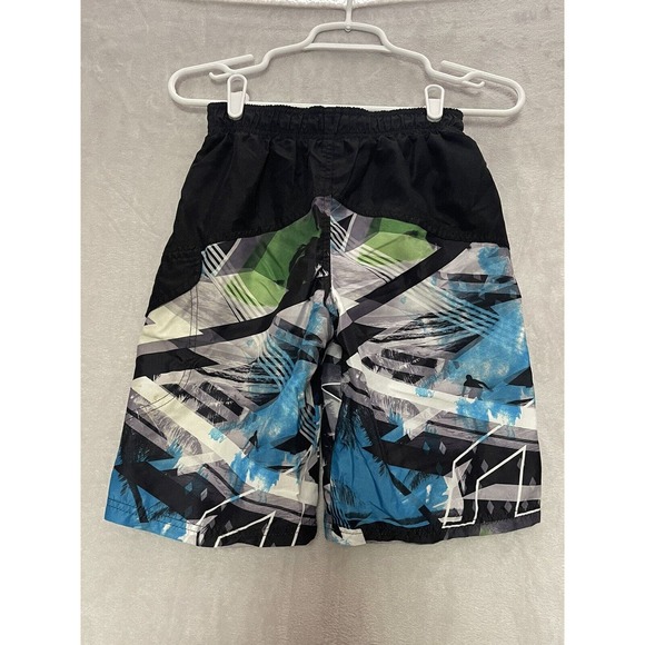 OP OCEAN PACIFIC Boy's Board Shorts Swim Trunks Size Large 10-12 Black Blue - Picture 5 of 8